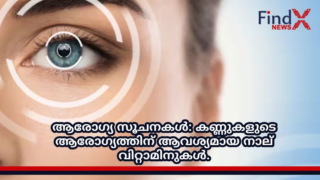 ആരോഗ്യ സൂചനകൾ: കണ്ണുകളുടെ ആരോഗ്യത്തിന് ആവശ്യമായ നാല് വിറ്റാമിനുകൾ.